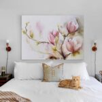 Πινακας σε καμβά WATERCOLOR MAGNOLIA FLOWERS