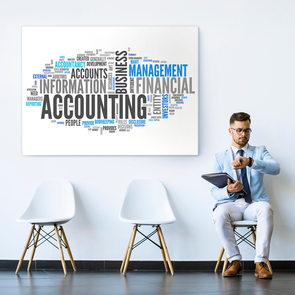 Πινακας σε καμβά ACCOUNTING TYPOGRAPHY