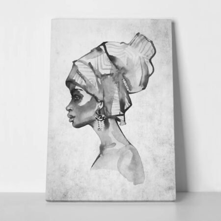 Πινακας σε καμβά AFRICAN WOMAN PROFILE - Πορτραιτα και Φιγουρες Sticky 1