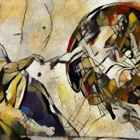 Πινακας σε καμβά ALTERNATIVE REPRODUCTION CREATION ADAM CUBISM - Michelangelo Sticky 5