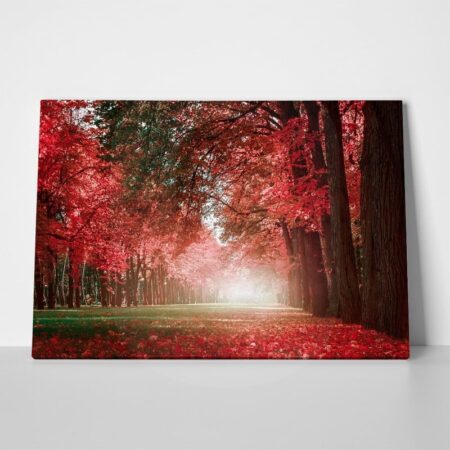 Πινακας σε καμβά AUTUMN MYSTERY ROMANTIC ALLEY - Δασος Sticky 1