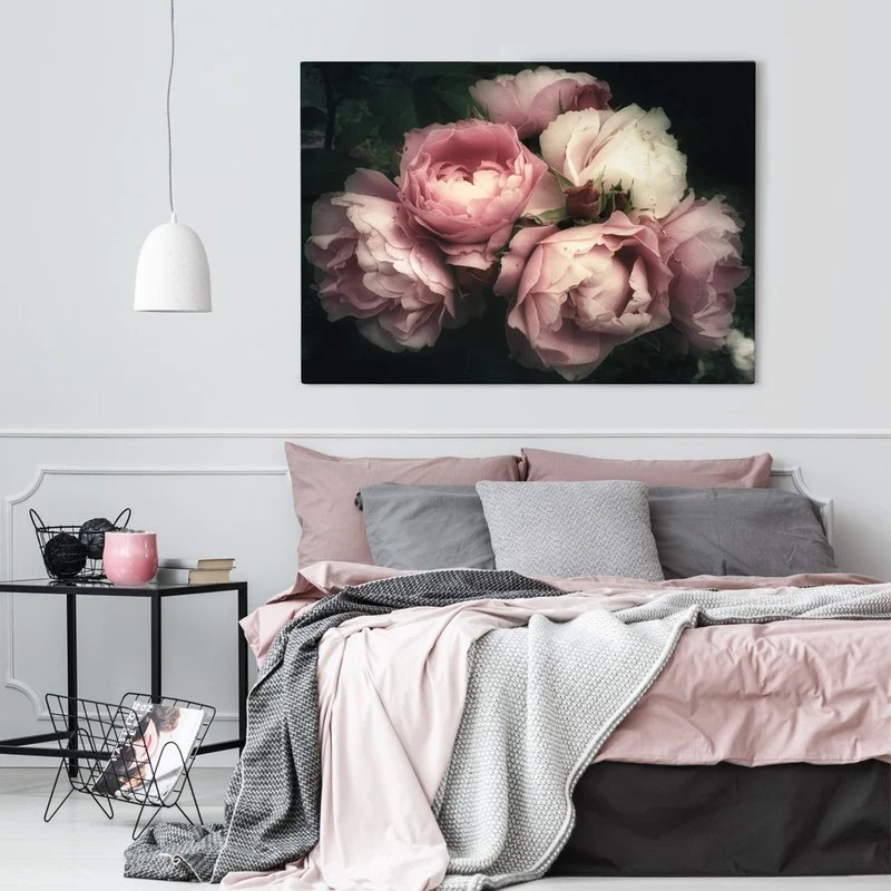 Πινακας σε καμβά BEAUTIFUL BOUQUET PINK ROSE FLOWERS
