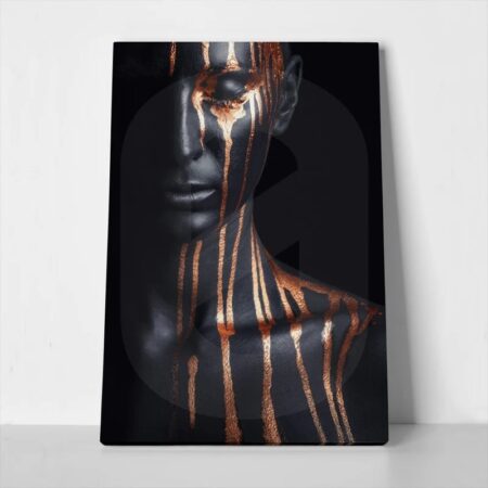 Πινακας σε καμβά BLACK & BRONZE FACE - Πινακες σε καμβα Sticky 1