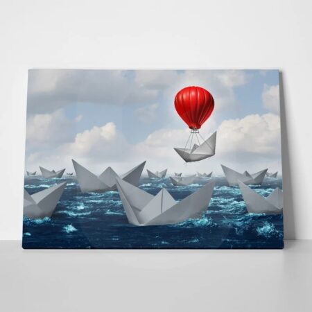 Πινακας σε καμβά BOAT RISING SYMBOLIC - Βαρκες και Καραβια