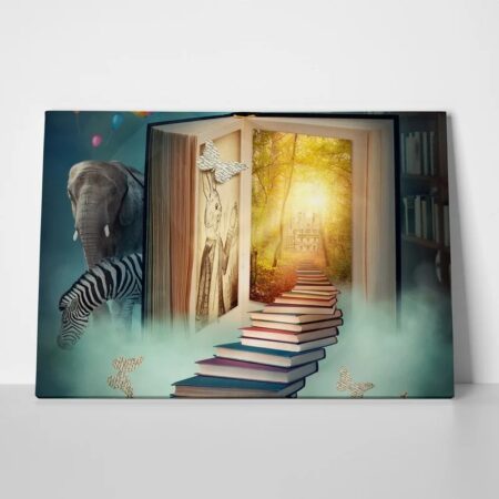 Πινακας σε καμβά BOOK LAND - Παιδικοι και set Sticky 1