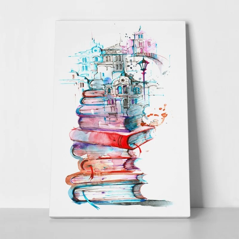 Πινακας σε καμβά BOOKS IN THE CITY