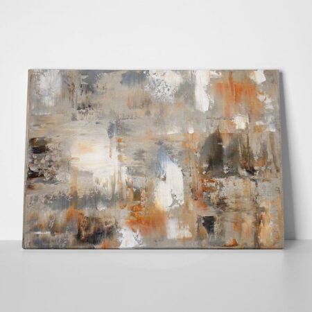 Πινακας σε καμβά BROWN AND GREY - Αφηρημενα και Abstract Sticky 3