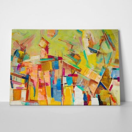 Πινακας σε καμβά COLORFUL OIL PAINTING - Αφηρημενα και Abstract