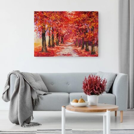 Πινακας σε καμβά COLORFUL AUTUMN TREES - Δασος