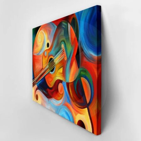 Πινακας σε καμβά COLOURFUL ABSTRACT GUITARS - Κιθαρα Sticky 2