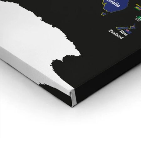 Πινακας σε καμβά COUNTRY FLAGS WORLD MAP - Χαρτες Sticky 2