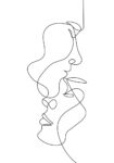 Πινακας σε καμβά COUPLE LINE DRAWING