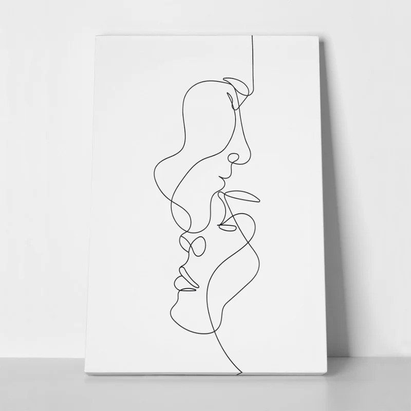 Πινακας σε καμβά COUPLE LINE DRAWING