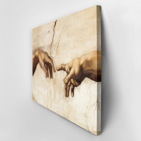 OUTLET Πίνακας σε καμβά MICHELANGELO - CREATION HANDS 120cm x 80cm - OUTLET Sticky 4