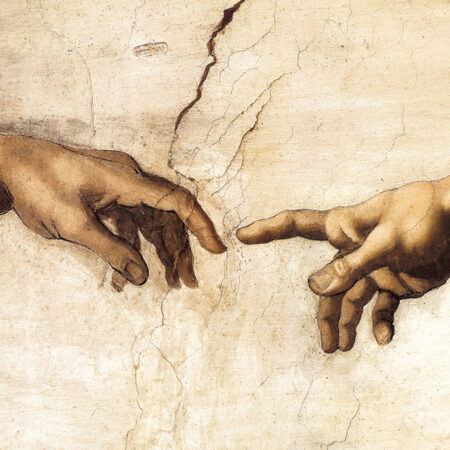 OUTLET Πίνακας σε καμβά MICHELANGELO - CREATION HANDS 120cm x 80cm - OUTLET Sticky 6