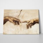 Πινακας σε καμβά MICHELANGELO - CREATION HANDS