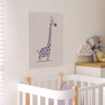 Πινακας σε καμβά PURPLE CUTE GIRAFFE