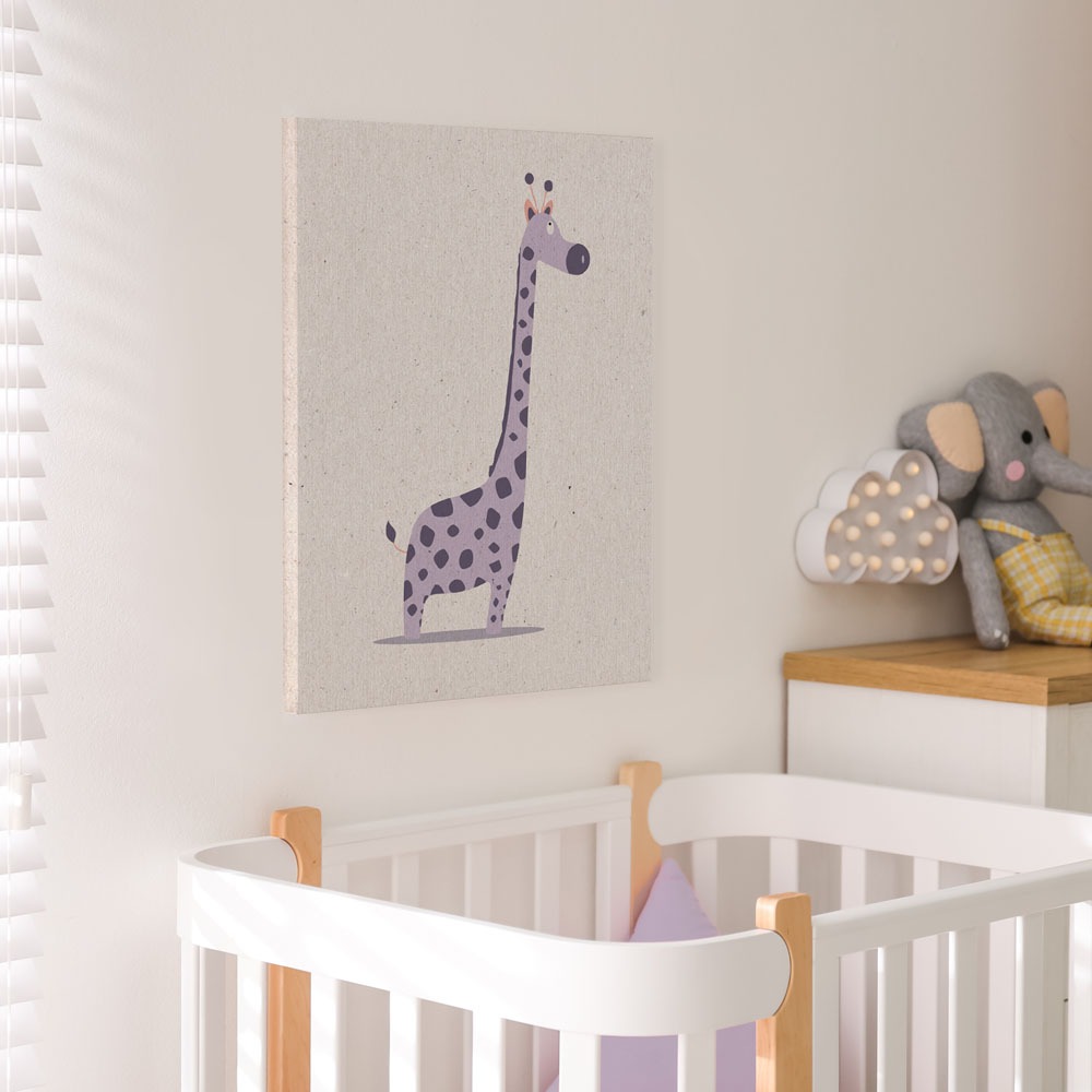 Πινακας σε καμβά PURPLE CUTE GIRAFFE
