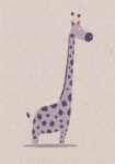 Πινακας σε καμβά PURPLE CUTE GIRAFFE
