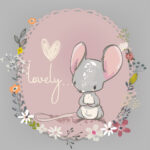 Πίνακας σε καμβά CUTE LITTLE MOUSE