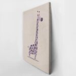 Πινακας σε καμβά PURPLE CUTE GIRAFFE