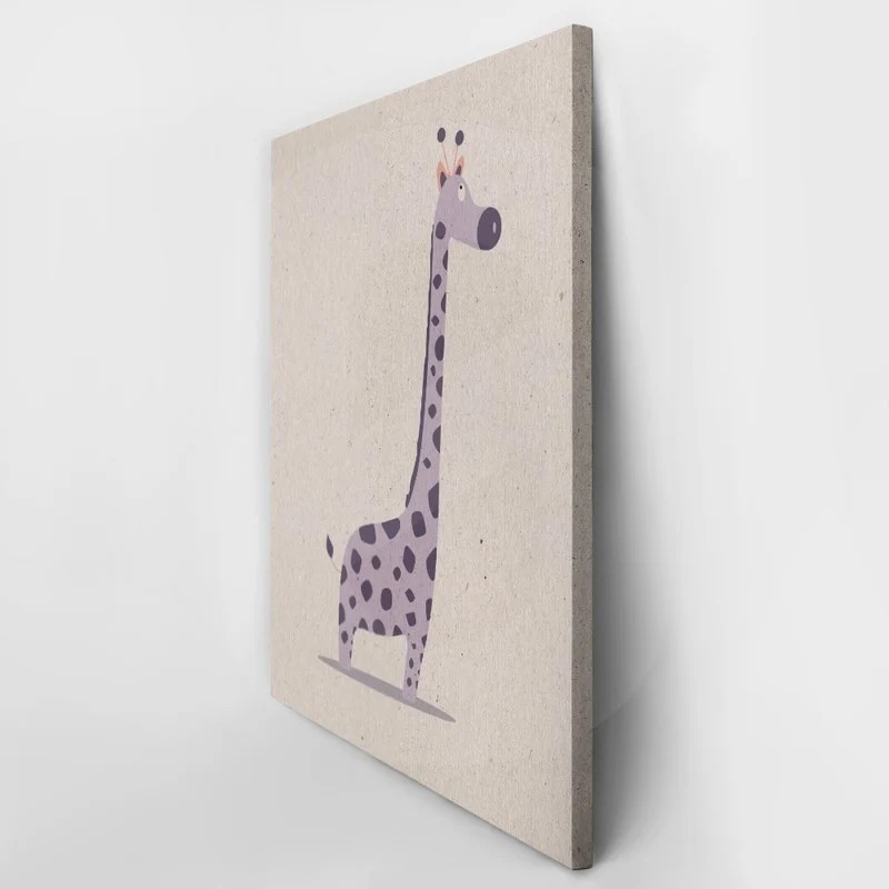 Πινακας σε καμβά PURPLE CUTE GIRAFFE