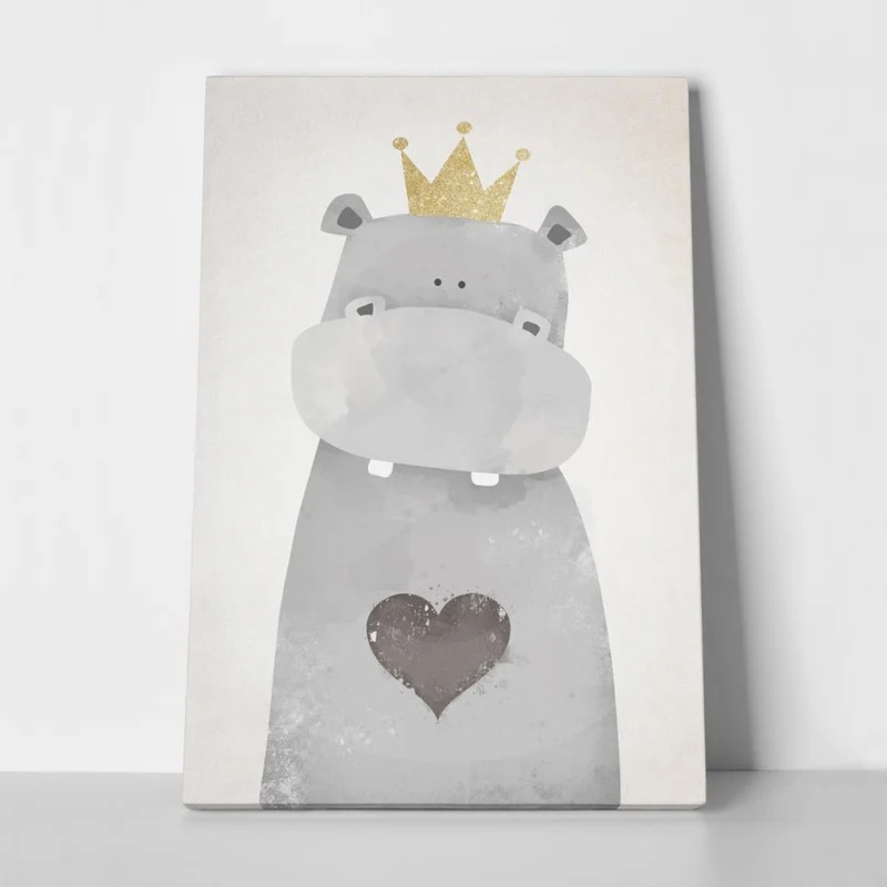 Πινακας σε καμβά CUTE HIPPO