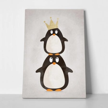 Πινακας σε καμβά CUTE PENGUINS - Παιδικοι και set Sticky 1