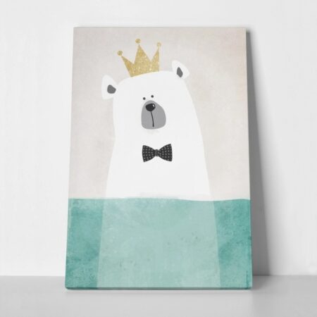 Πινακας σε καμβά CUTE POLAR BEAR 2 - Παιδικοι και set Sticky 1