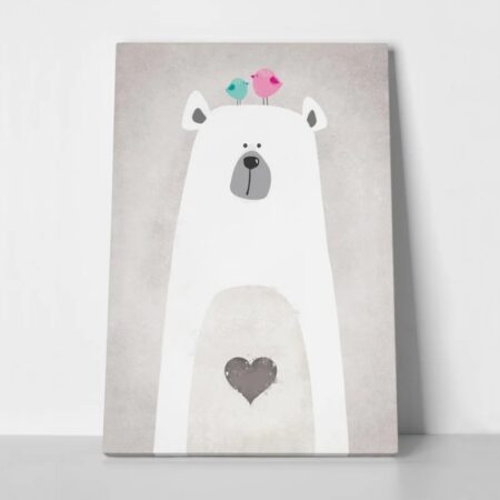 Πινακας σε καμβά CUTE POLAR BEAR - Παιδικοι και set Sticky 1