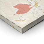 Πινακας σε καμβά DETAILED ILLUSTRATION WORLD MAP