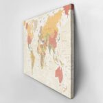 Πινακας σε καμβά DETAILED ILLUSTRATION WORLD MAP