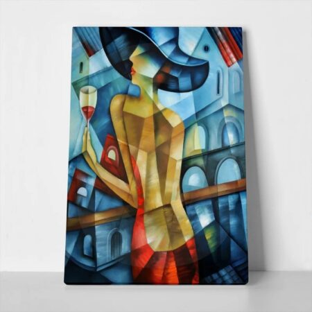 Πινακας σε καμβά ELEGANT WOMAN CUBISM - Μοδα και Διασκεδαση Sticky 1