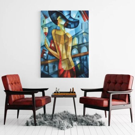 Πινακας σε καμβά ELEGANT WOMAN CUBISM - Μοδα και Διασκεδαση