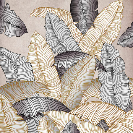 Πινακας σε καμβά EXOTIC BANANA LEAVES - Botanical - Φυτα Sticky 5