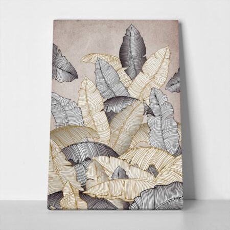 Πινακας σε καμβά EXOTIC BANANA LEAVES - Botanical - Φυτα Sticky 1