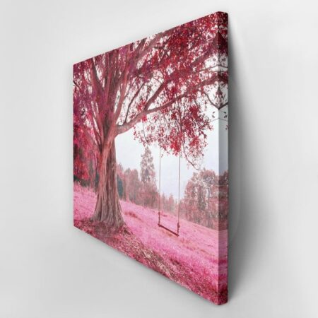 Πινακας σε καμβά FANTASTIC SWING ON TREE PINK - Υπαιθρος Sticky 3