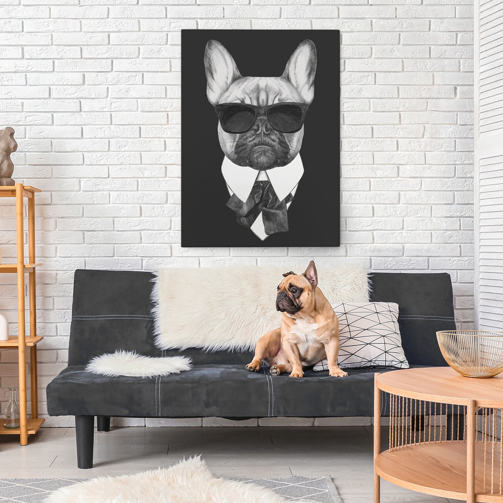 Πινακας σε καμβά FRENCH BULLDOG DOG IN BLACK