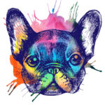 Πίνακας σε καμβά FRENCH BULLDOG HAND DRAWN