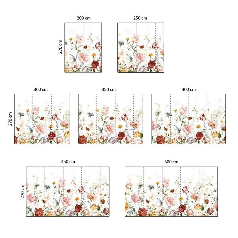 Αυτοκόλλητη Ταπετσαρία τοίχου GARDEN FLOWERS