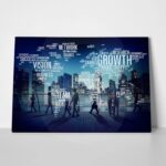 Πινακας σε καμβά GLOBAL BUSINESS PEOPLE WALKING SUCCESS