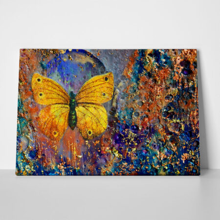 Πινακας σε καμβά GOLDEN BUTTERFLY - Πεταλουδες Sticky 1