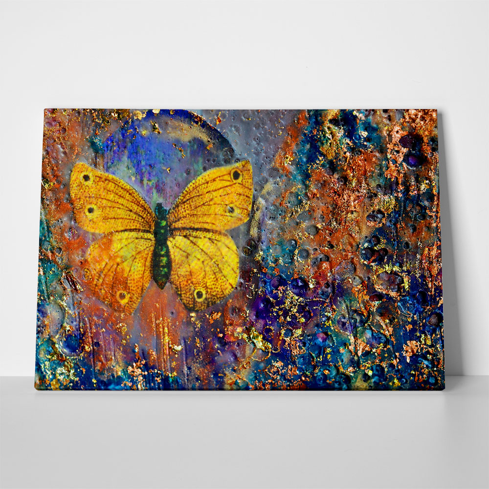 Πινακας σε καμβά GOLDEN BUTTERFLY