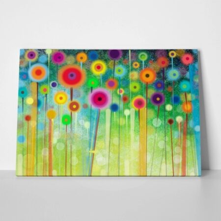 Πινακας σε καμβά HANDPAINTED ABSTRACT FLOWERS - Floral - Λουλουδια Sticky 1