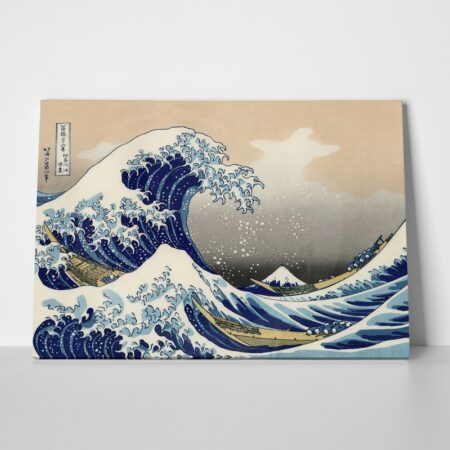 OUTLET Πίνακας σε καμβά HOKUSAI - GREAT WAVE 120cm x 80cm - OUTLET Sticky 1