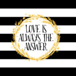 Πίνακας Τετράγωνος LOVE IS THE ANSWER