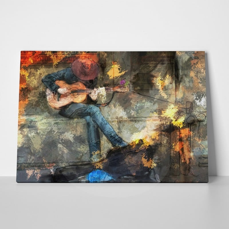 Πινακας σε καμβά MAN WITH GUITAR