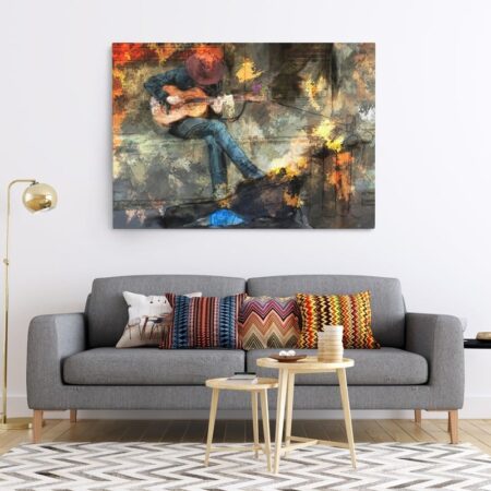 Πινακας σε καμβά MAN WITH GUITAR - Κιθαρα