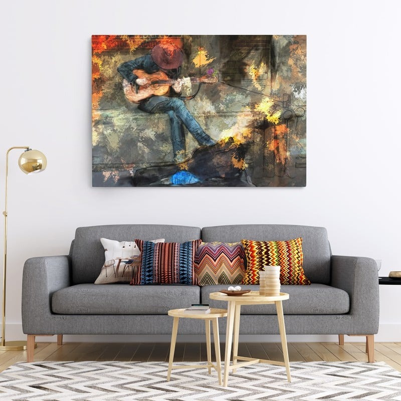Πινακας σε καμβά MAN WITH GUITAR