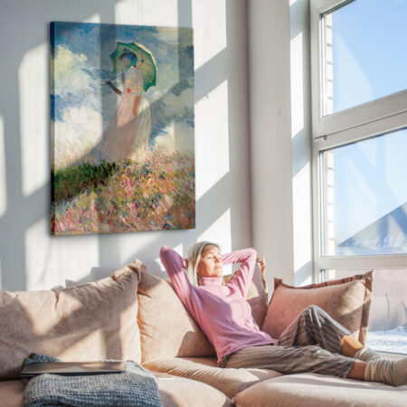 Πινακας σε καμβά MONET - FRAU MIT SONNENSCHIRM - Monet Claude